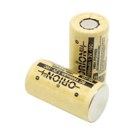 باتری جارو شارژی 1.2 ولت 1500mAh جریان بالا 10C مارک ORION (مدل SC1500 ) — تصویر ۳