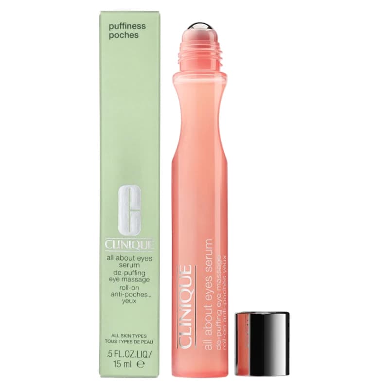 سرم دور چشم کلینیک Clinique مدل All About Eyes Serum De-Puffing Eye Massage حجم 15 میل