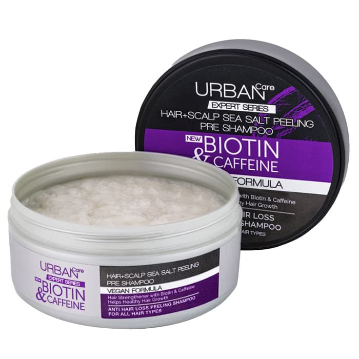 اسکراب کف سر urban مدل BIOTIN and CAFFEINE