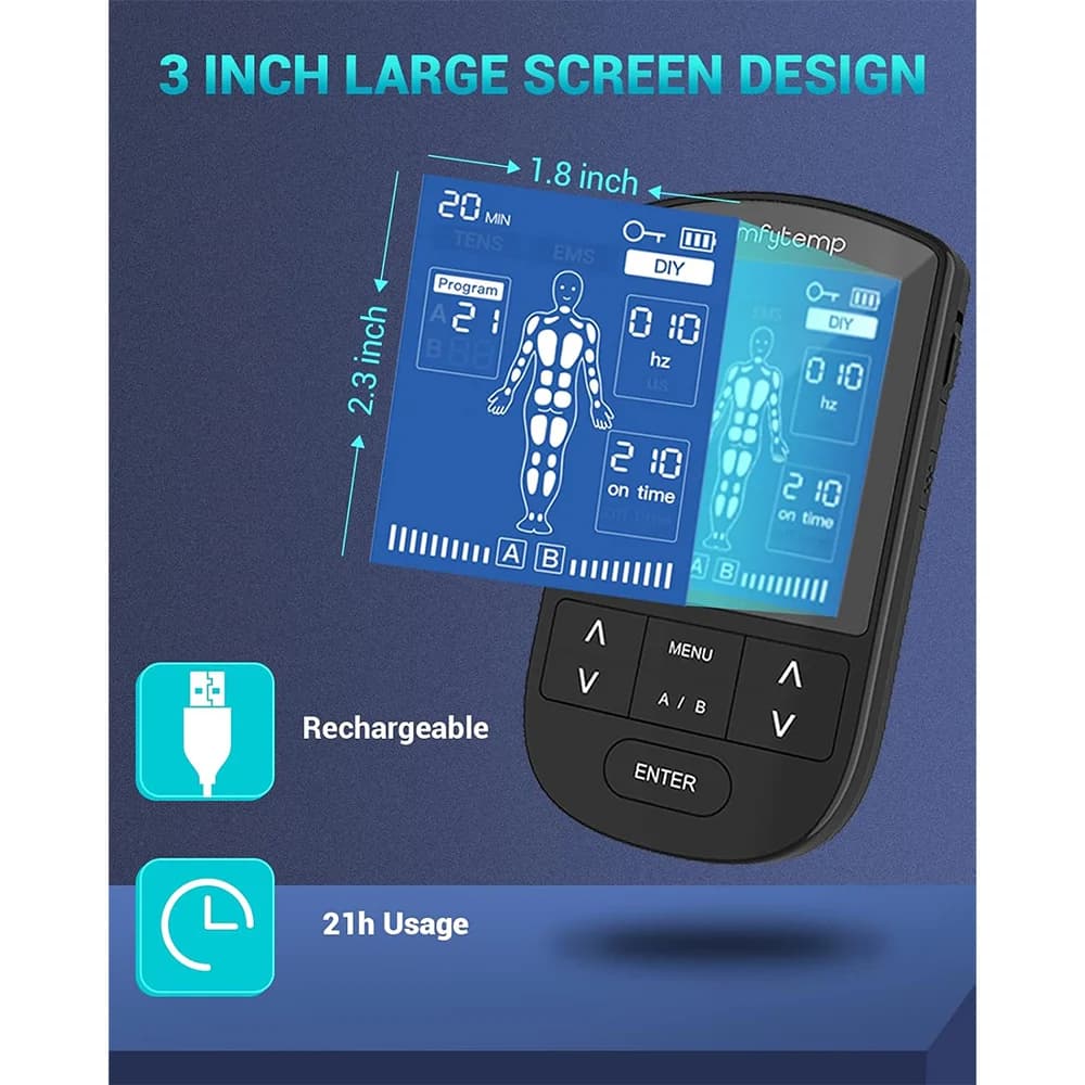 دستگاه ماساژ الکتریکی دو کاناله برای تسکین درد عضلات برند Comfytemp مدل Comfytemp Dual Channel TENS Machine — تصویر ۶