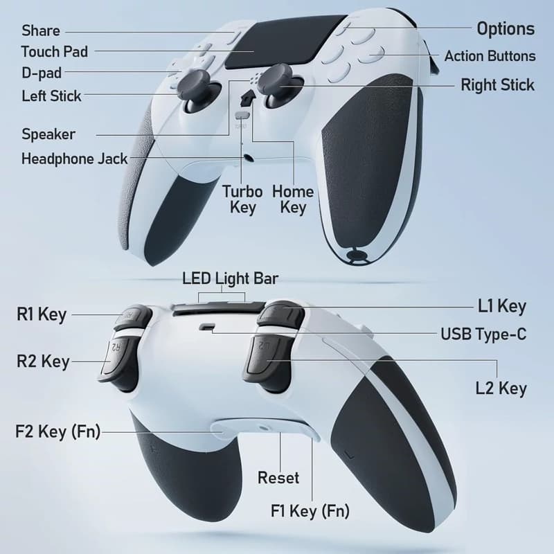 دسته بازی حرفهای PS4 مدل T-29 سفارش اروپا | کنترلر بیسیم پلی استیشن 4 — تصویر ۶