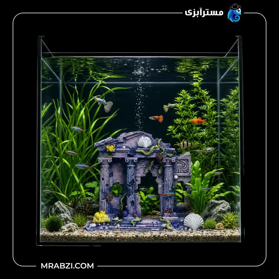 آکواریوم ریملس آکوا شیشه فلوت 5 میل (36*21*38)