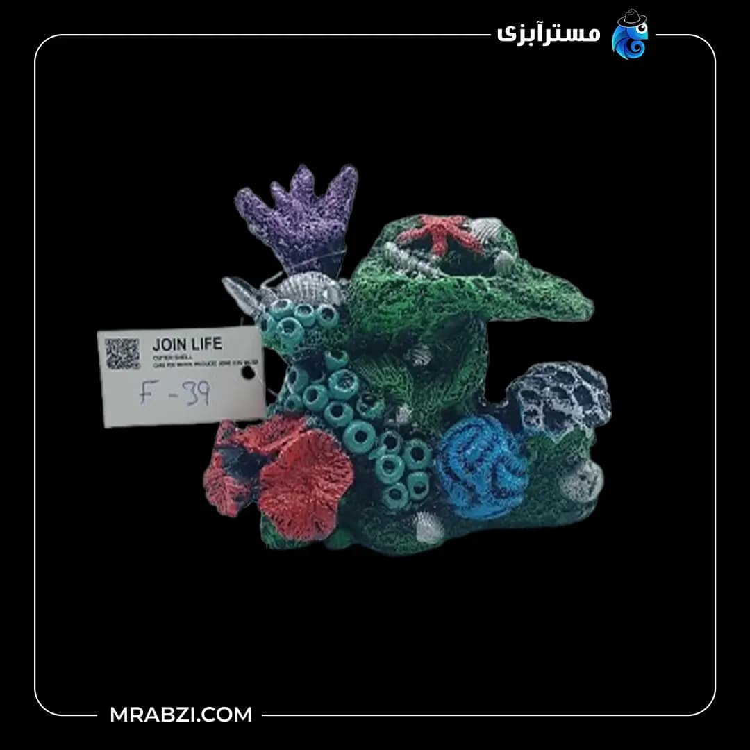 دکور آکواریوم طرح صخره مرجانی رنگی کد F-39