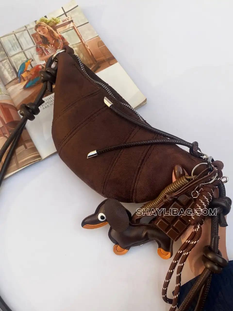 کیف جیر دوشی زنانه مدل کروسان