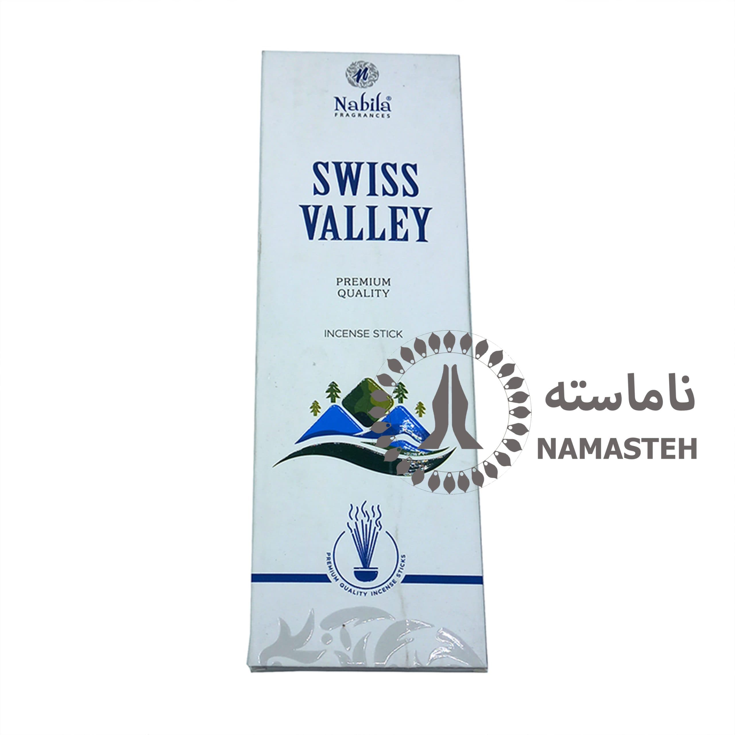 عود دستساز 90گرمی نابیلا nabila رایحه سویس ولی swiss valley کد 264