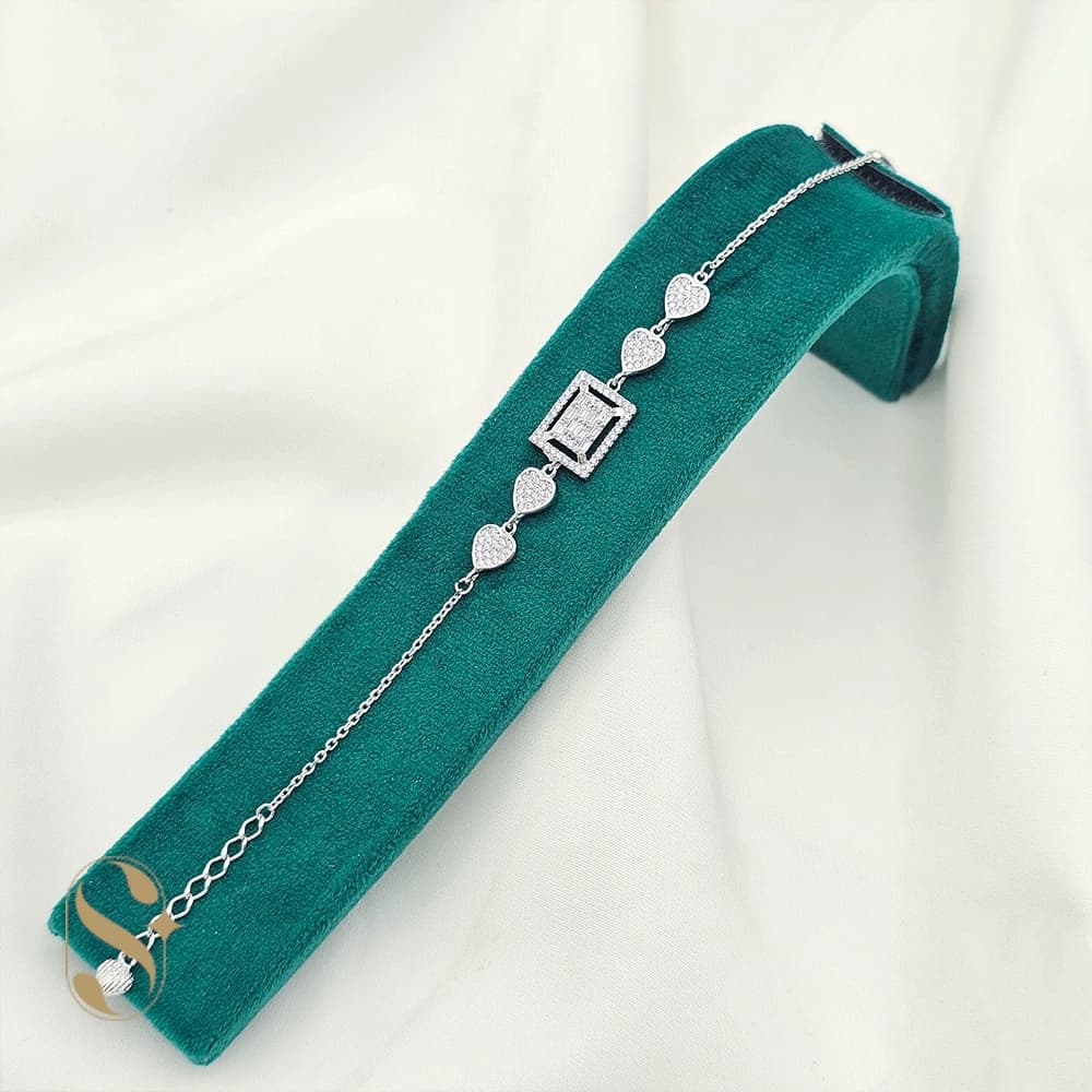دستبند نقره زنانه کد SilverSet-D600