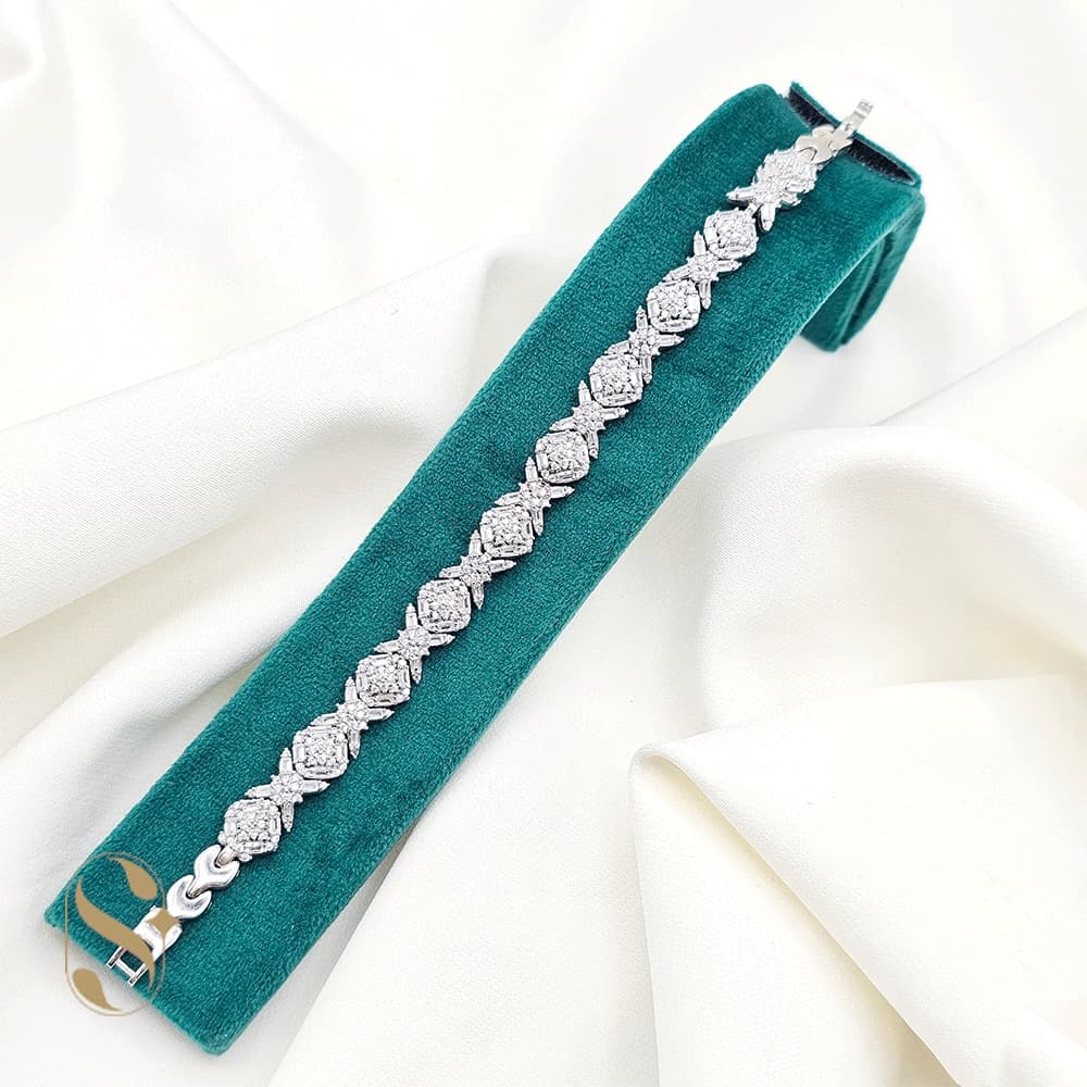 دستبند نقره زنانه کد SilverSet-D610