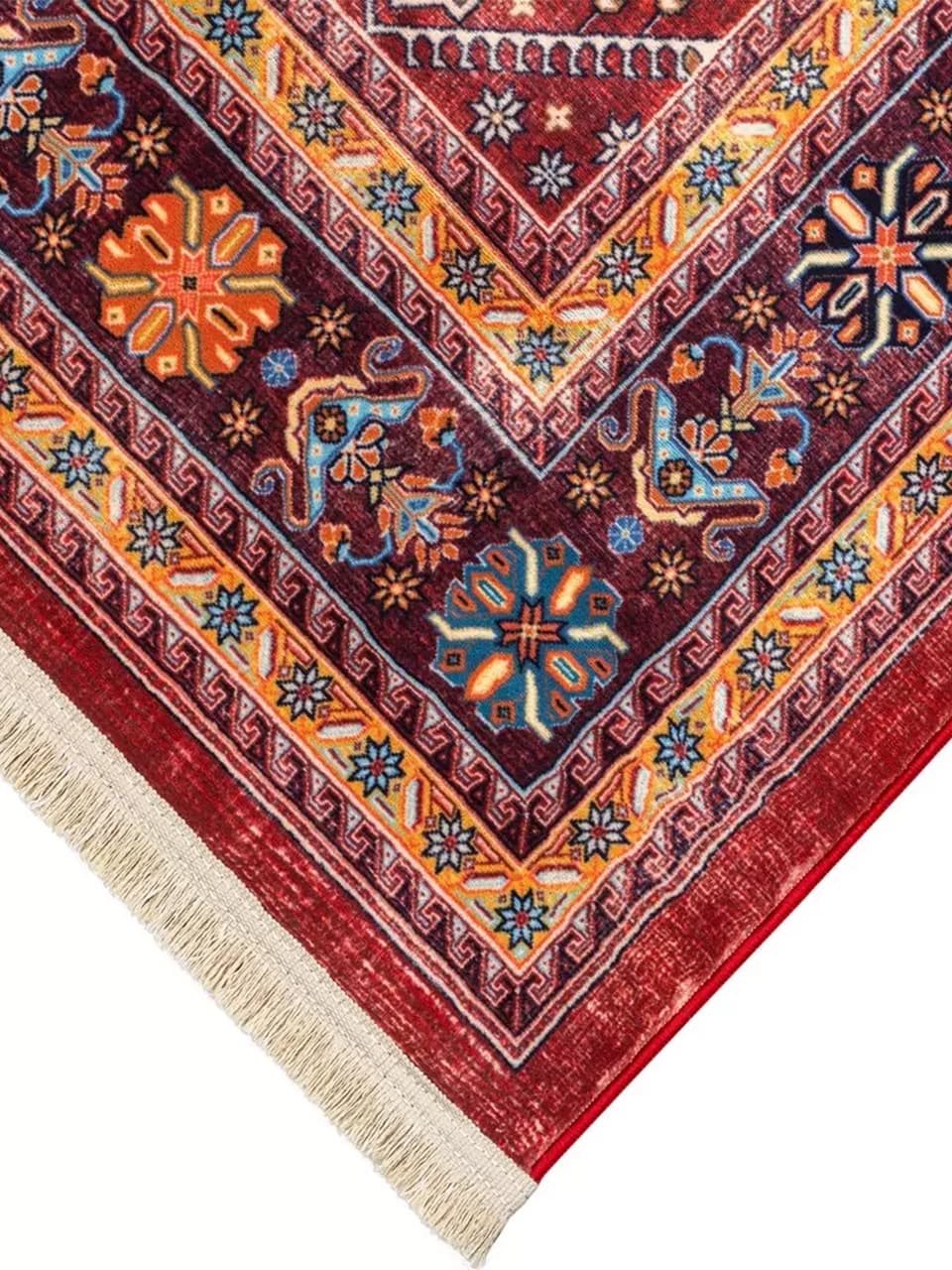 فرش سنتی کد 25CS0190 عنابی 1000 شانه — تصویر ۶