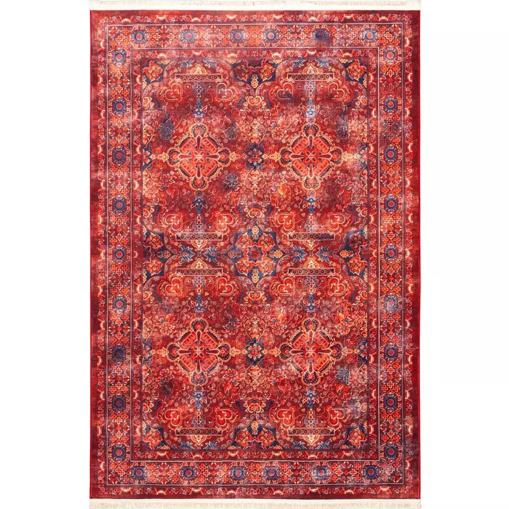 فرش سنتی کد 25CS0200 عنابی 1000 شانه