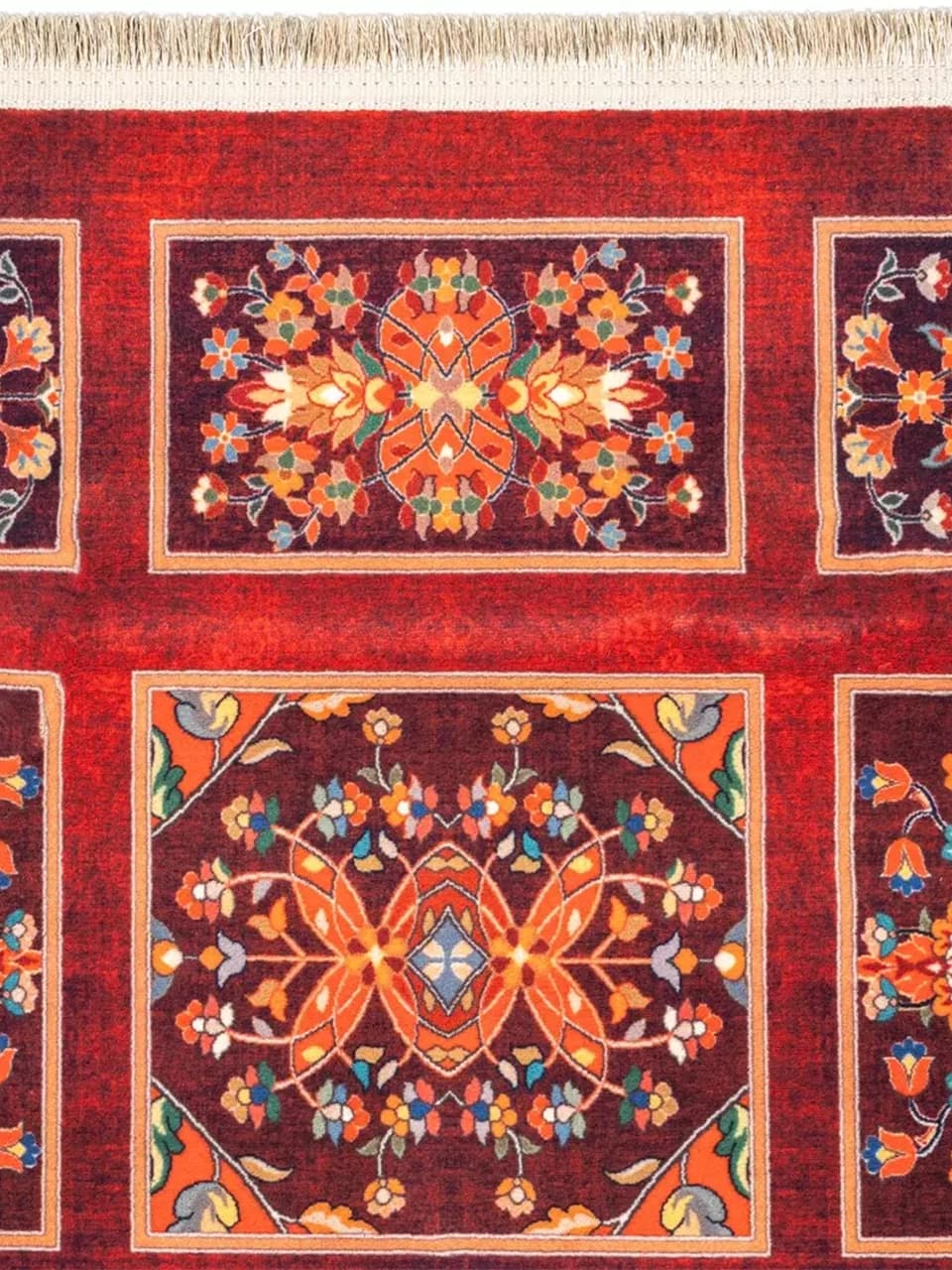 فرش سنتی کد 25CS0210 عنابی 1000 شانه — تصویر ۳