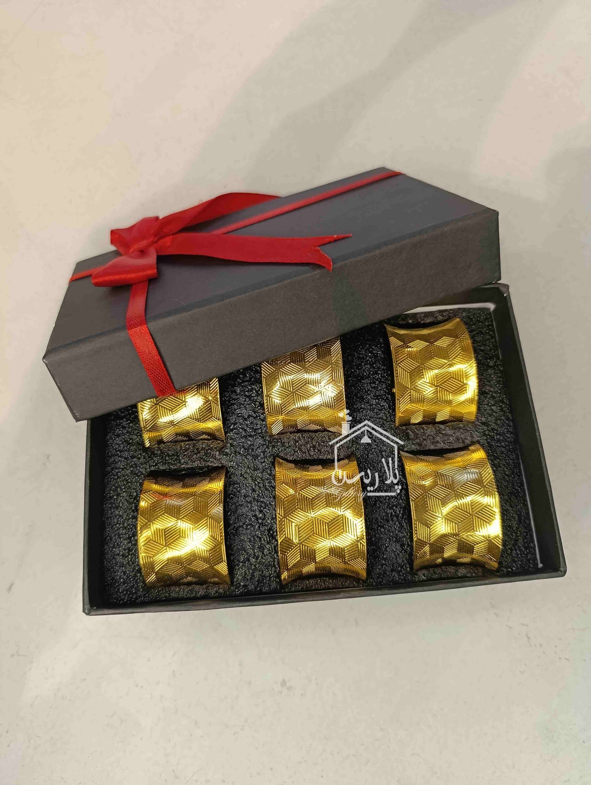 پک کادویی ست حلقه دستمال هندسی 300666 30066