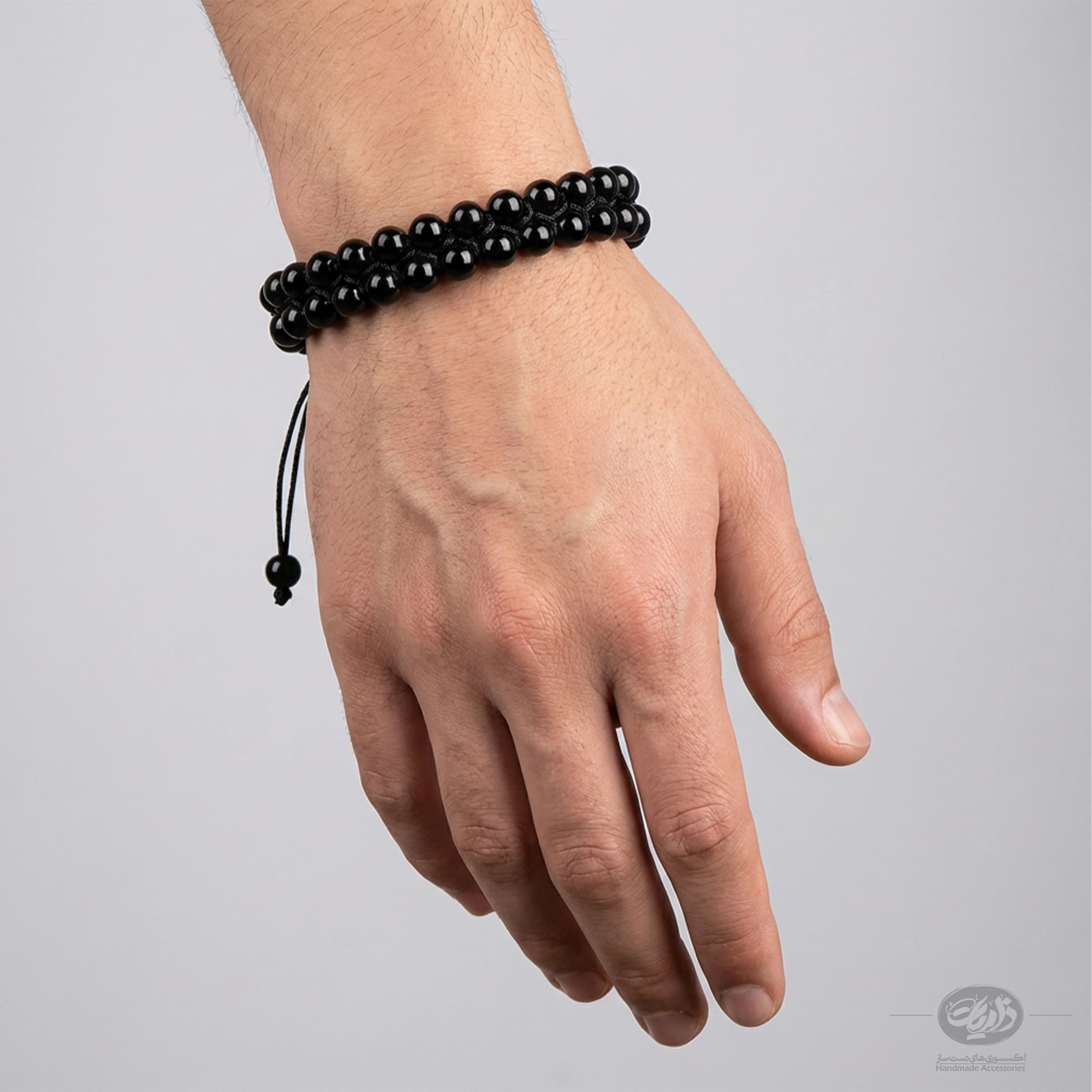 دستبند سنگ اونیکس ذاریات مدل بلکی (BLACKI)