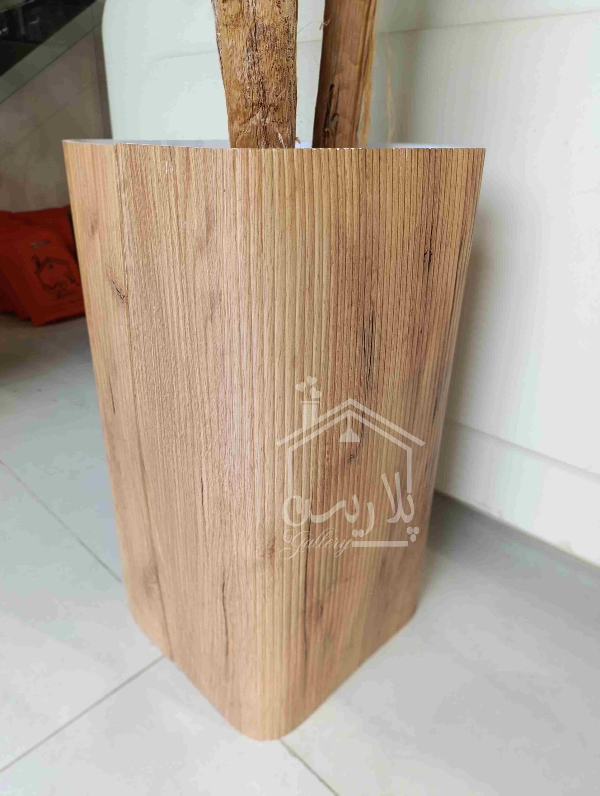 گلدان مربع طرح چوب 60 روکش pvc