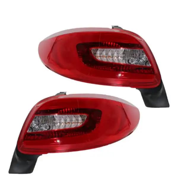 چراغ خطر عقب پژو 207 کامل با لامپ و LED (چپ و راست) 2 عددی مدرن اصل