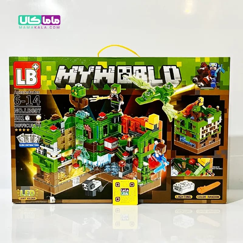 اسباب بازی لگو ماینکرافت سری MY WORLD مجموعه 501 قطعهای با LED — تصویر ۳