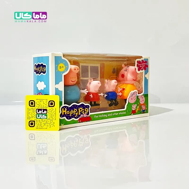 ست فیگور 4 عددی خانواده پپاپیگ مدل HappyPig
