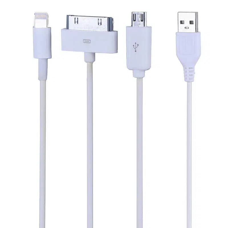 کابل شارژ سه سر ip4 ip5 micro — تصویر ۳