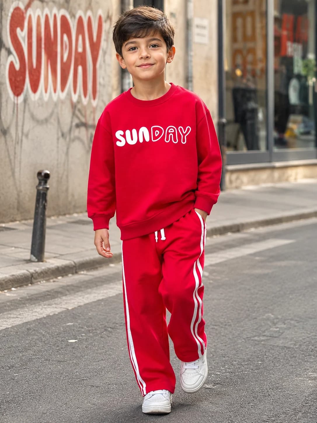 بلوز شلوار بچگانه اسپرت SUNDAY اورجینال دورس 3 نخ (2تا8سال) محصول ترکیه 🇹🇷 — تصویر ۴