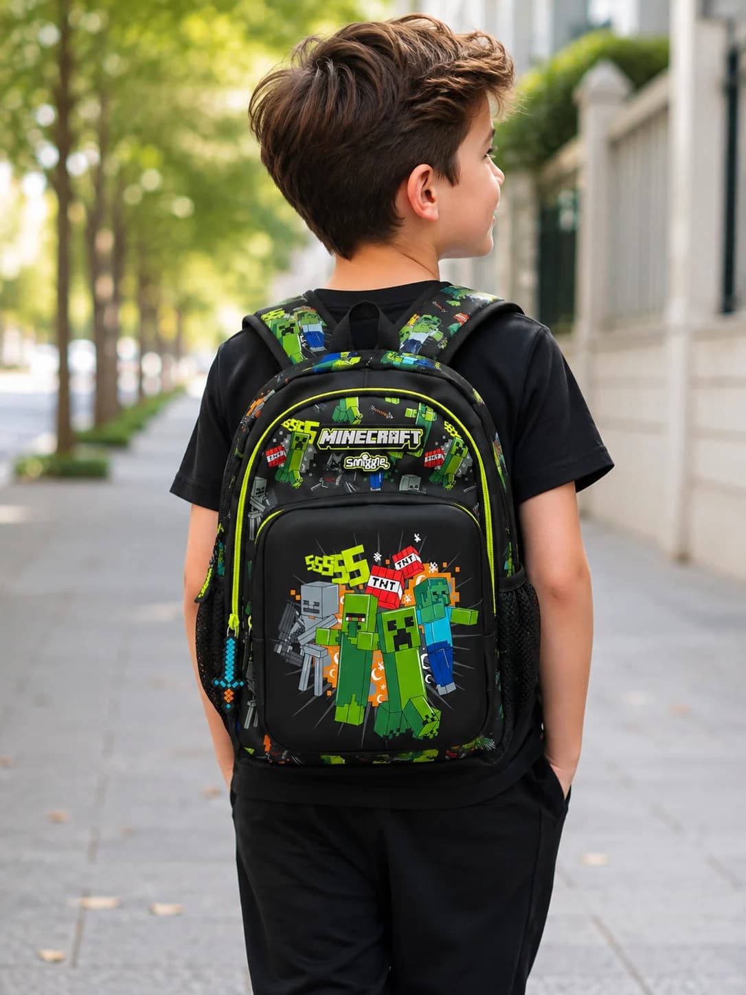 کوله پشتی طرح ماینکرافت اورجینال برند SMIGGLE وارداتی — تصویر ۵