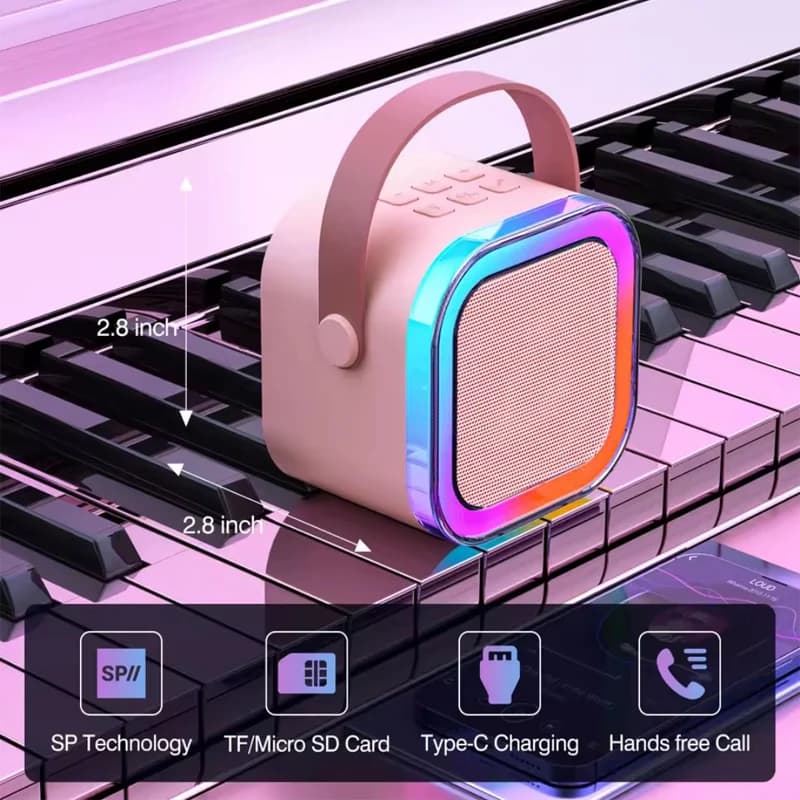 اسپیکر بلوتوثی میکروفون دار قابل حمل مدل RGB-Party کدN610 — تصویر ۳