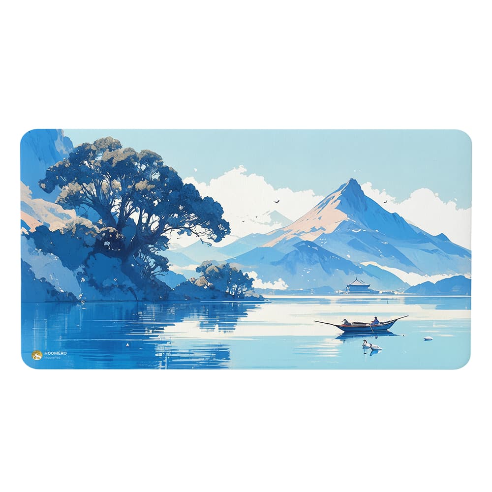 دسک پد هومرو مدل MX2682 طرح نقاشی قایق و طبیعت سایز 40×75 سانتیمتر