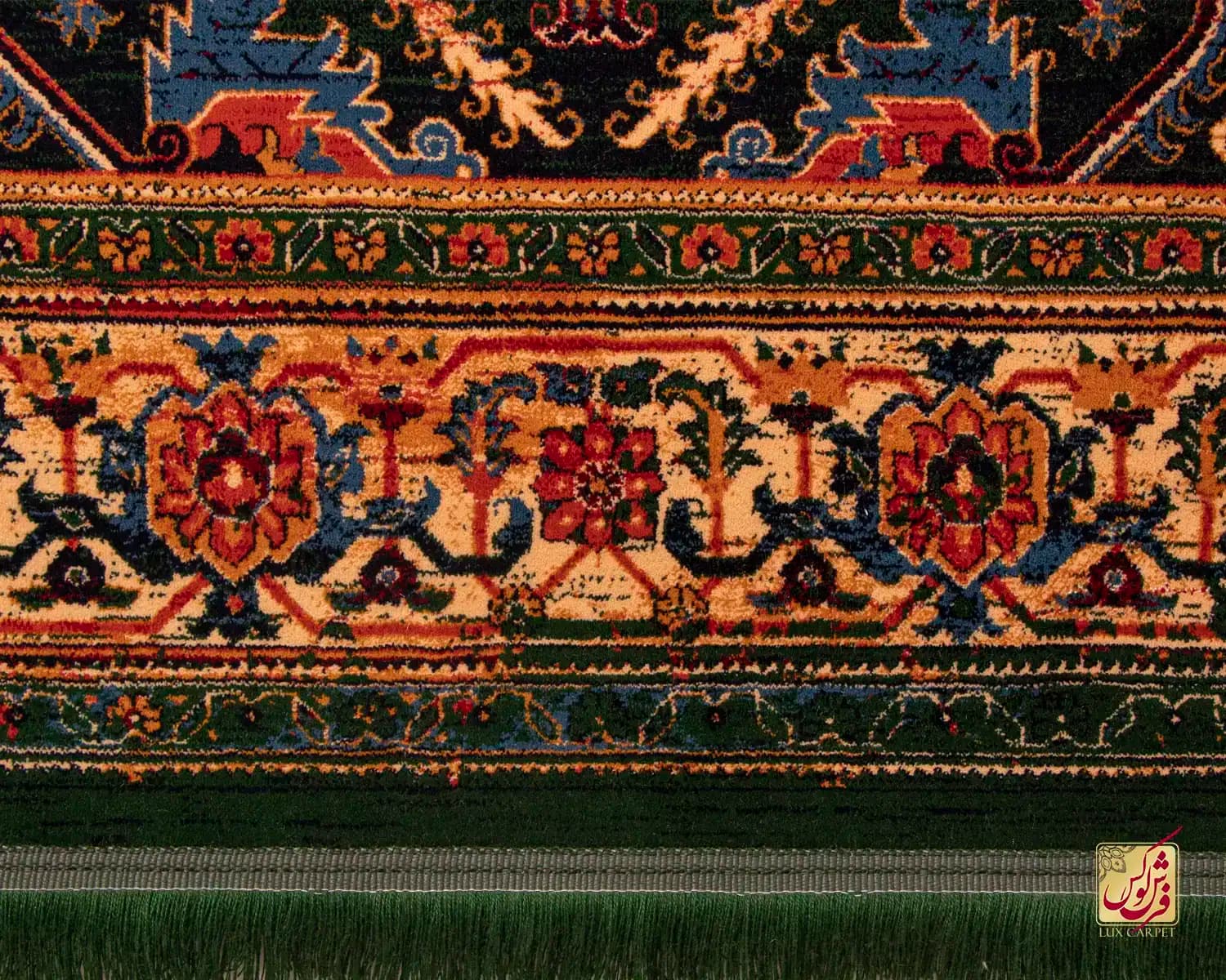 فرش وینتیج 7040 سبز لاکی — تصویر ۴