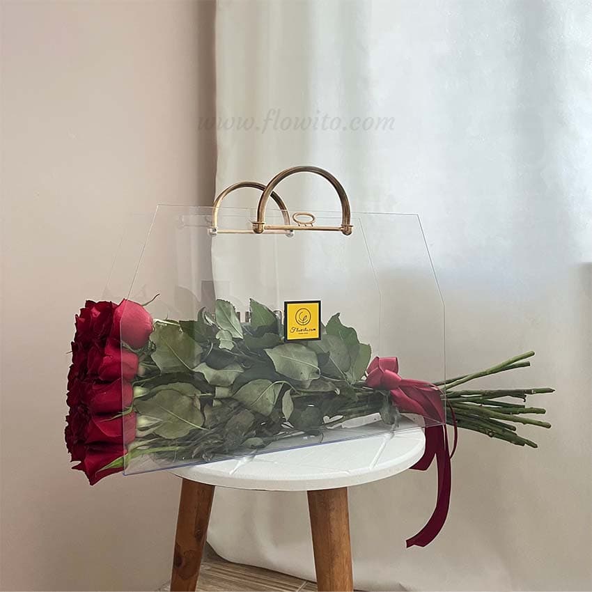 باکس گل پلکسی دسته دار کد 91