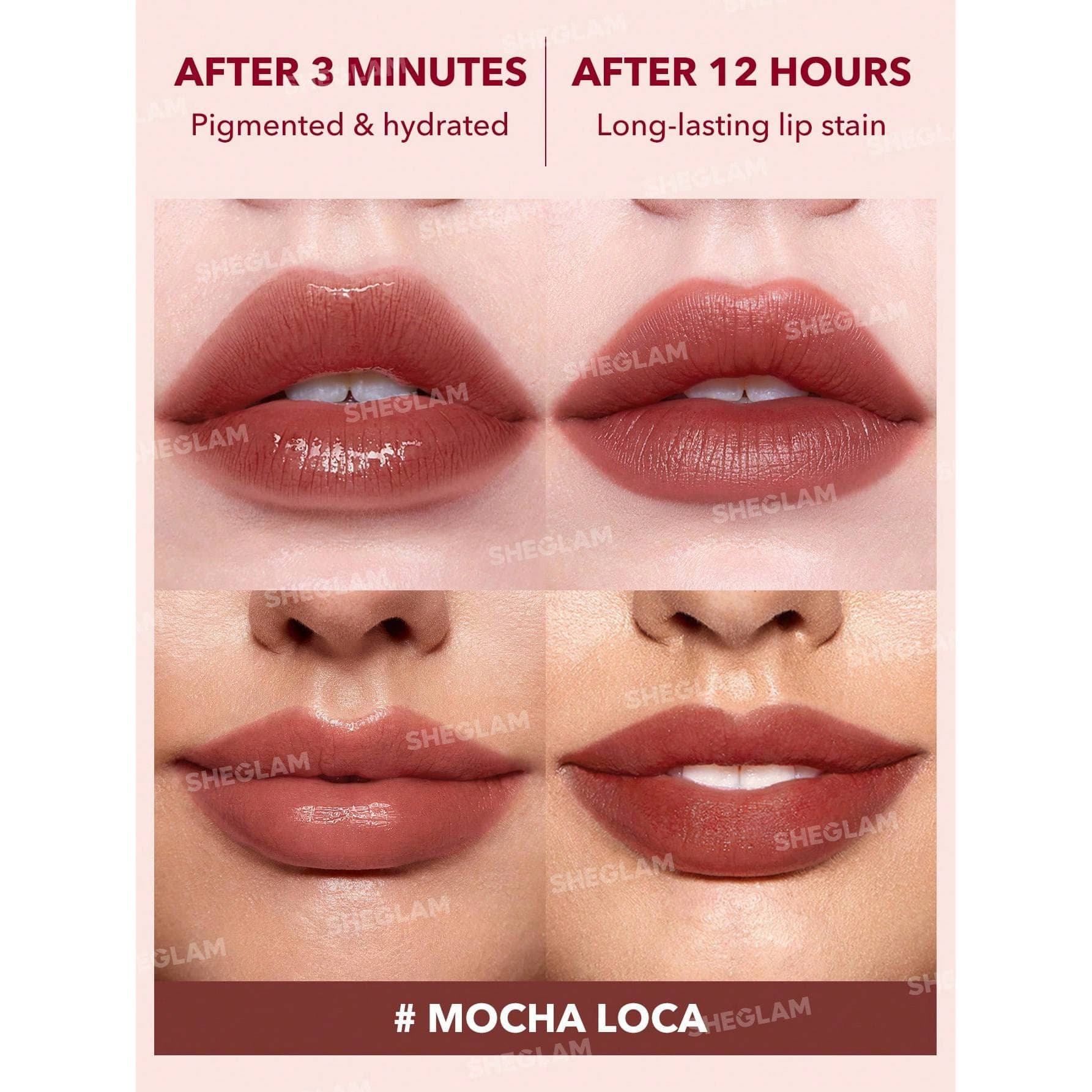 تینت لب شیگلم مدل Take A Hint رنگ Mocha Loca — تصویر ۲