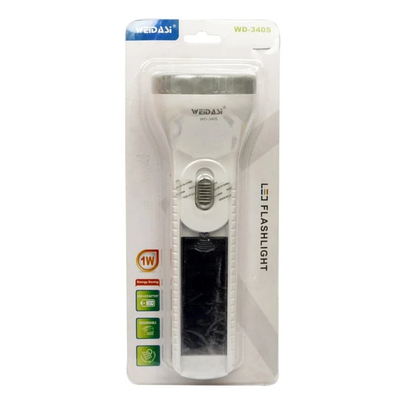 چراغ قوه شارژی خورشیدی ویداسی مدل WD-340S — تصویر ۹