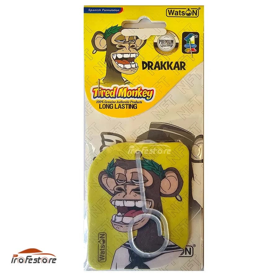 خوشبو کننده کارتی میمون خسته مدل Drakkar