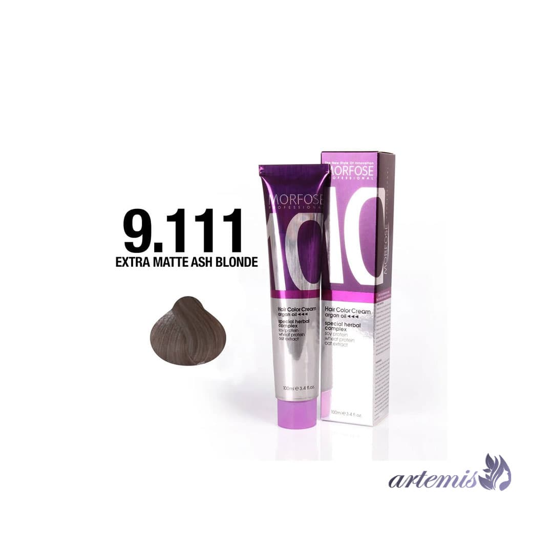 رنگ مو مورفوس کد رنگ 9/111 Extra Matte Very Light Ash Blonde حجم 100 میلیلیتر
