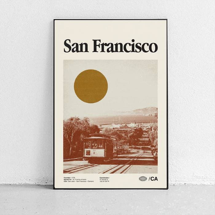 پوستر و تابلو مینیمال طرح San Francisco, California