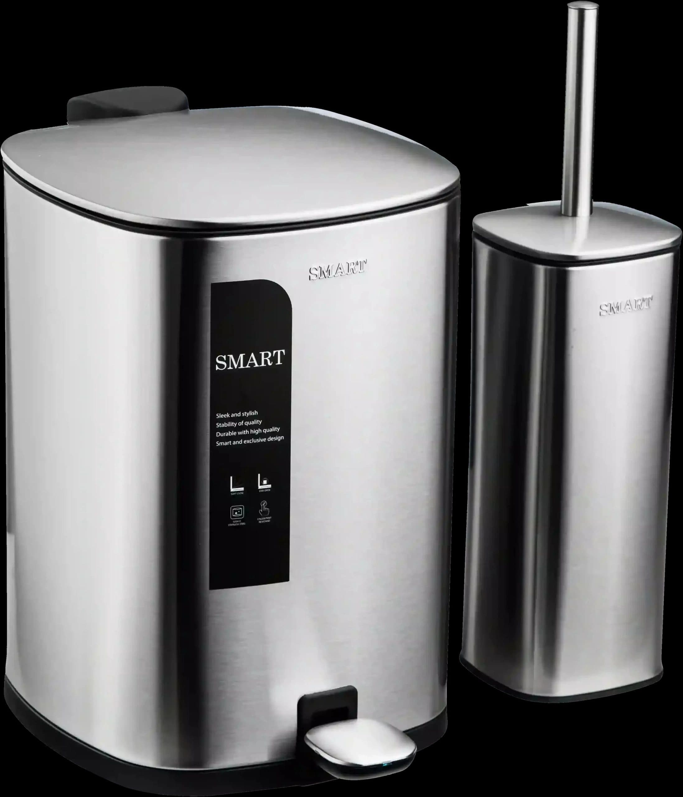 سطل و برس 5 لیتراسمارت رنگ استیل طرح velano کد 1046