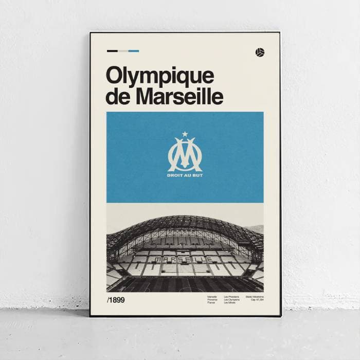 پوستر و تابلو مینیمال طرح تیم فوتبال Olympique de Marseille