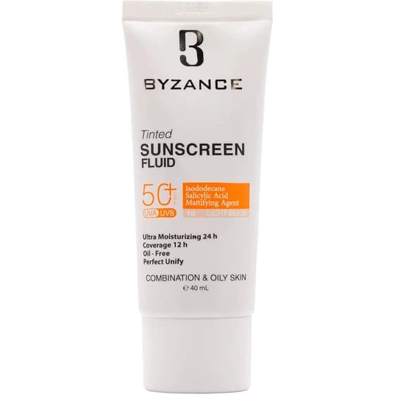 فلوئید ضد آفتاب رنگی SPF50 پوست چرب (بژ روشن (10)) — تصویر ۲