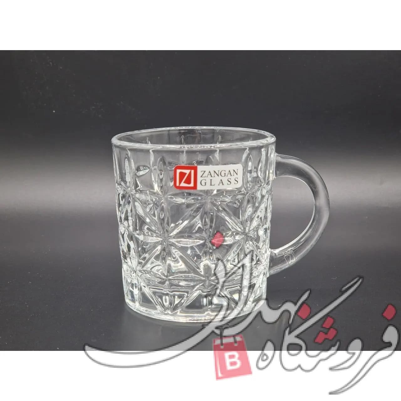 نیم لیوان شیشه ای فلاور6 عددی زنگان