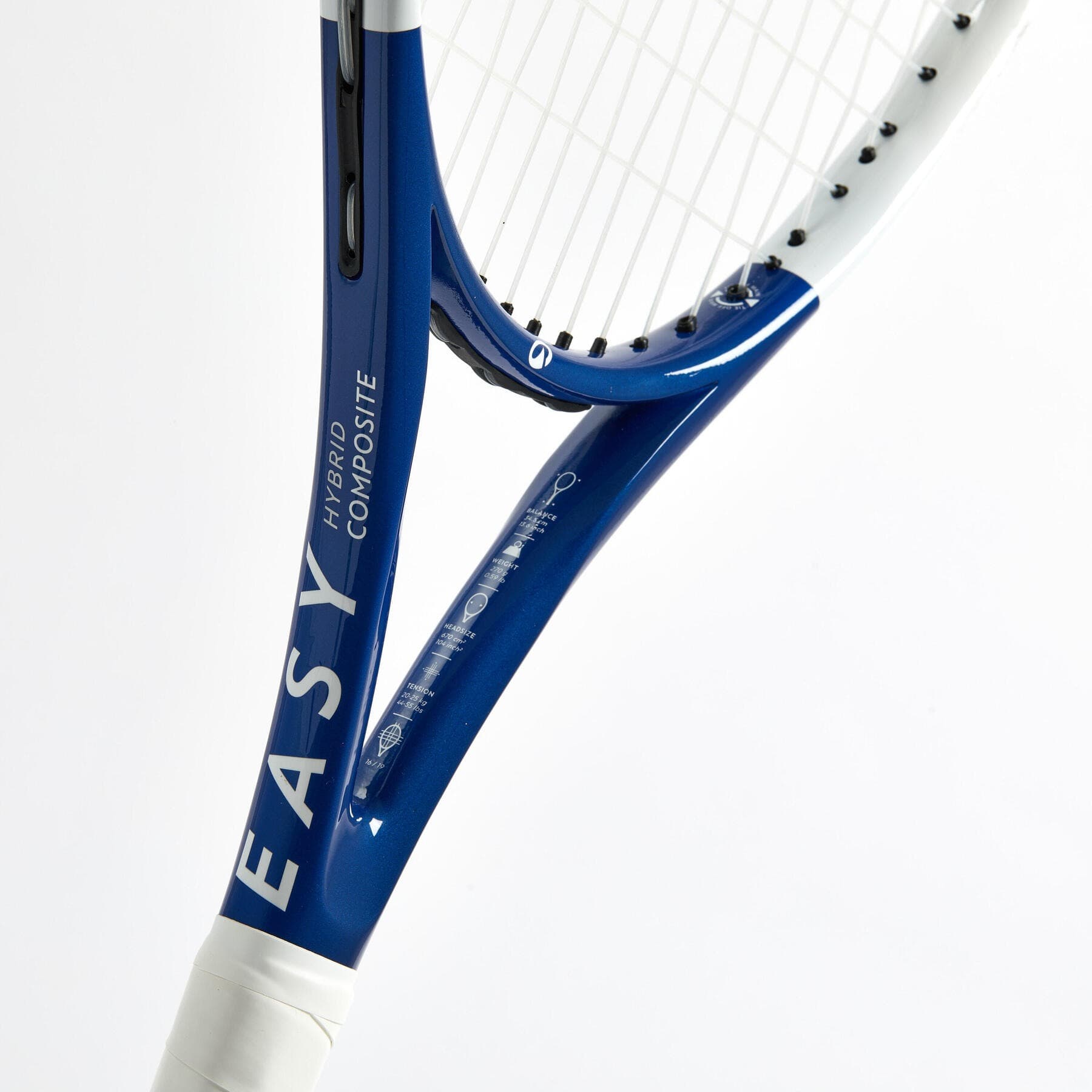 راکت تنیس بزرگسال دکتلون کویکما – DECATHLON Adult Tennis Racket Easy – سفید/آبی — تصویر ۸