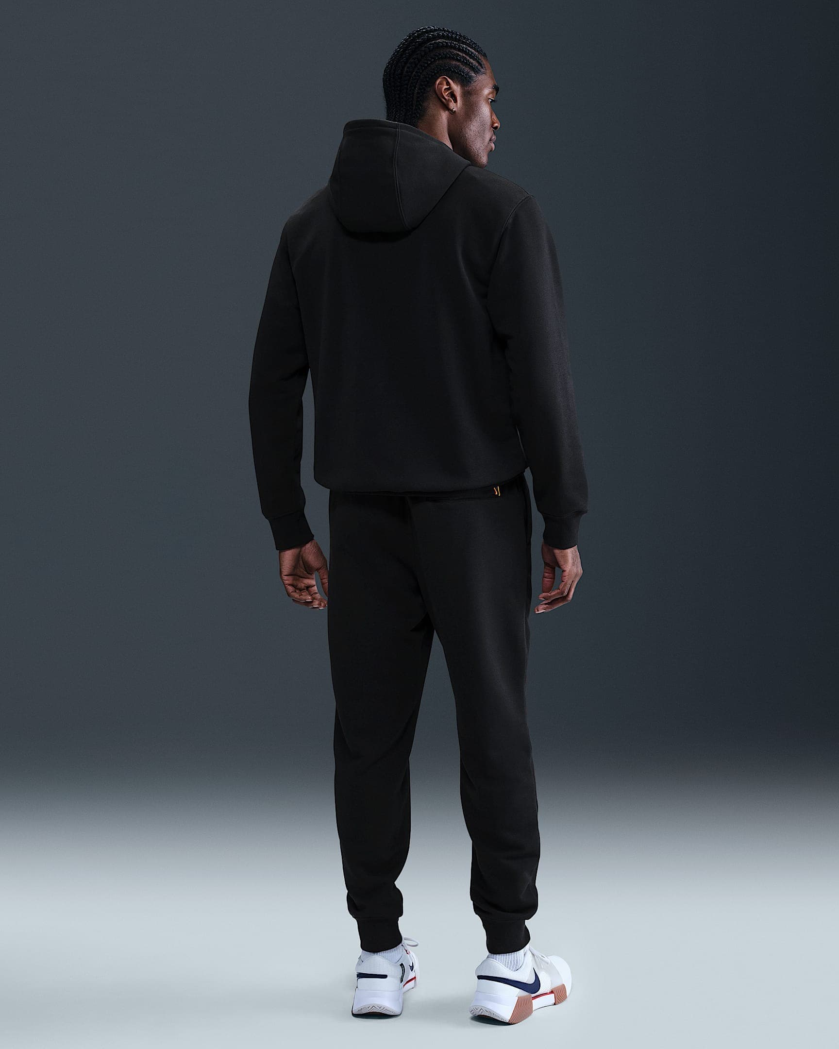 هودی تنیس مردانه نایک NikeCourt Heritage Dri-FIT – مشکی — تصویر ۲