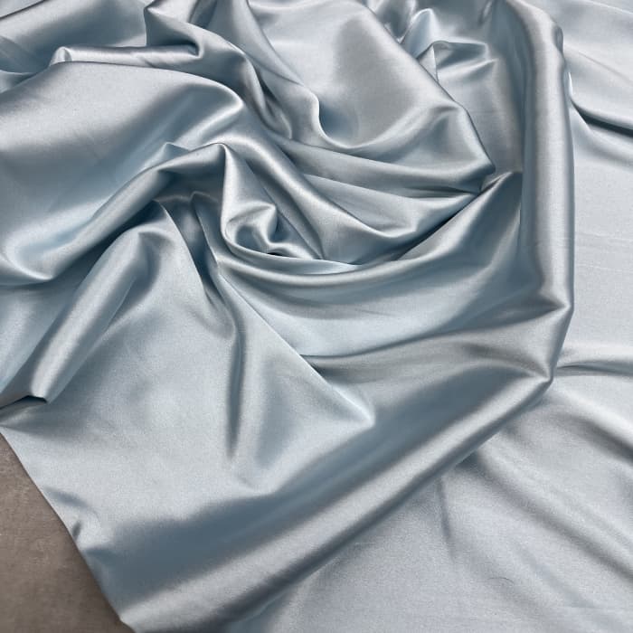 پارچه ساتن ال ایکس رنگ طوسی آبی