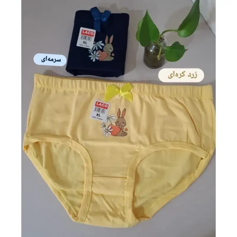 شورت عروسکی زنانه و دخترانه نخی سایز XL طرحدار فاق بلند — تصویر ۴
