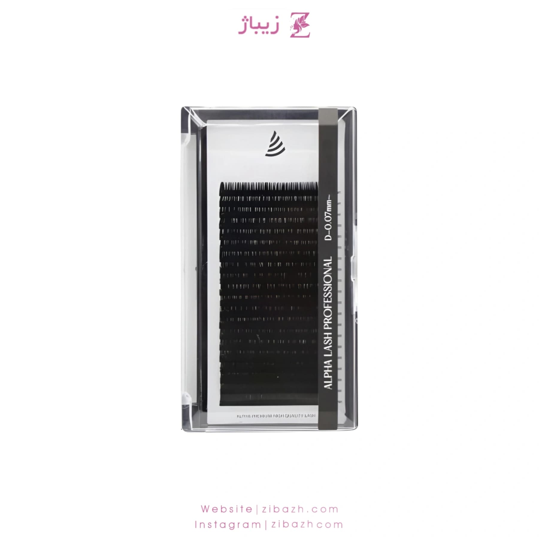 پالت مژه ALPHA LASH مدل D غیر فست فن ضخامت 0.7 – 20 لاین میکس سایز