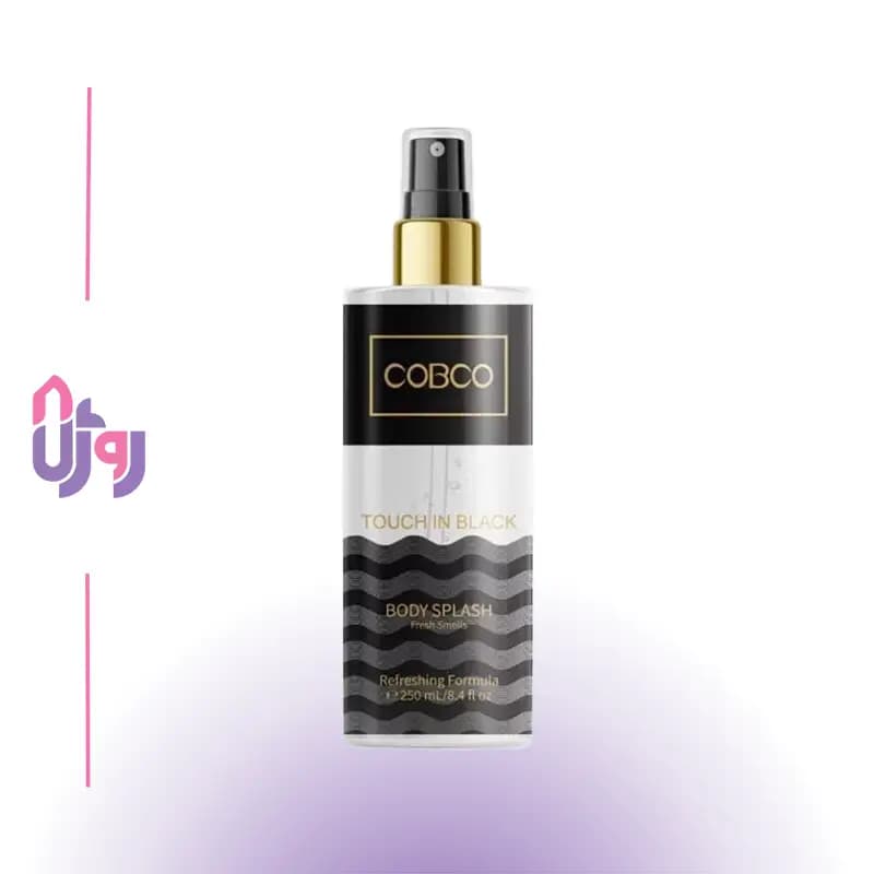 بادی اسپلش مردانه کوبکو COBCO مدل تاچ این بلک TOUCH IN BLACKحجم 250 میلی لیتر