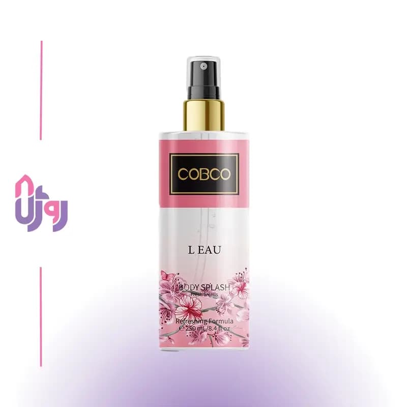 بادی اسپلش زنانه کوبکو COBCO مدل لئو L’EAU حجم 250 میلیلیتر