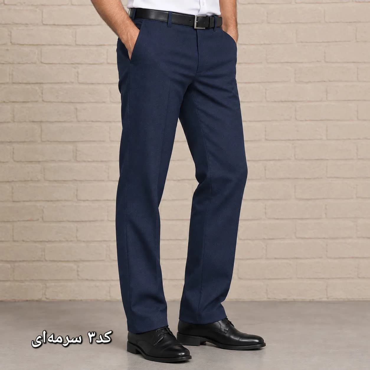 شلوار پارچه ای مردانه راسته پارچه زرین رنگ ثابت سایز 44 تا 54 — تصویر ۵