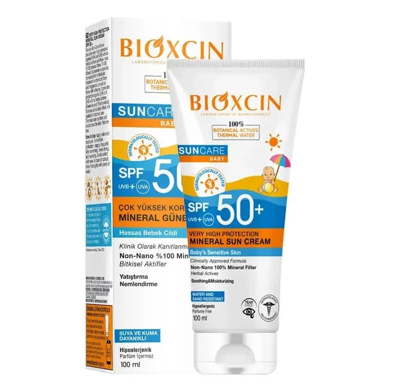 ضد آفتاب کودک بیوکسین با +SPF 50 – مناسب پوست حساس | حجم 100 میل — تصویر ۳