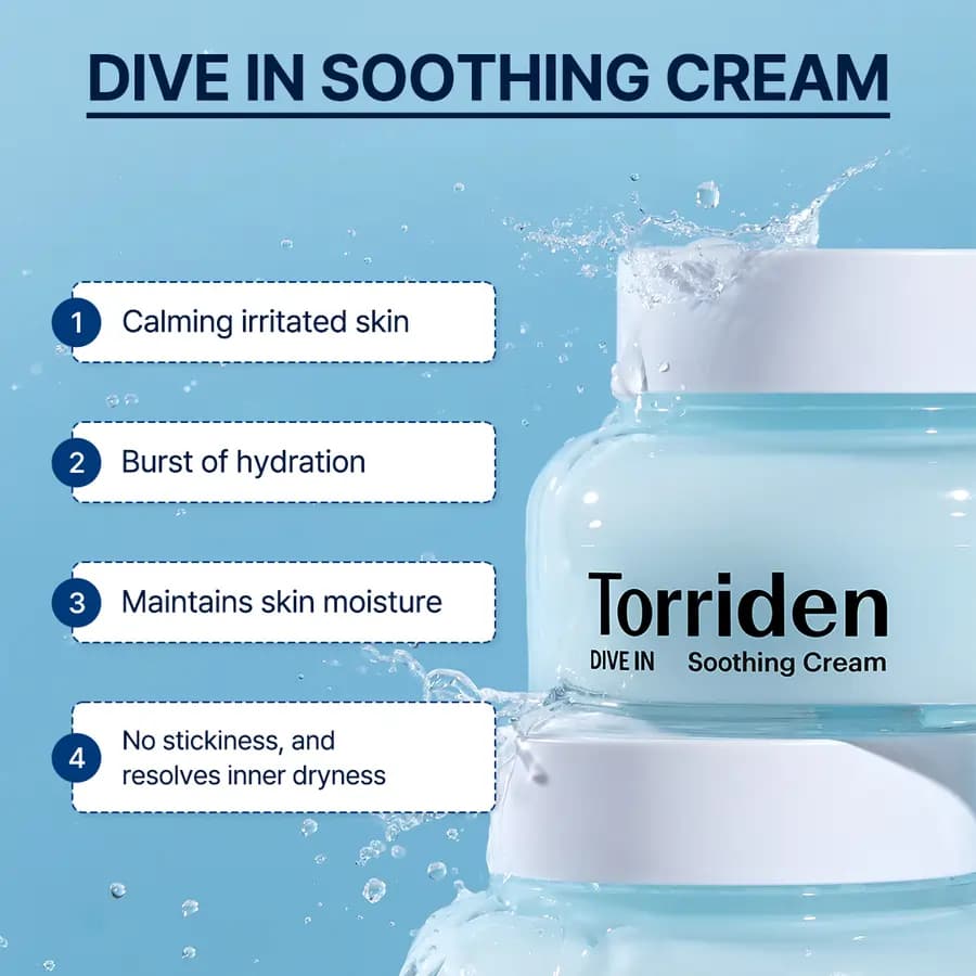 ژل کرم آبرسان و تسکین دهنده توریدن Torriden مدل Dive-In – حاوی هیالورونیک اسید | حجم 100 میلیلیتر — تصویر ۵