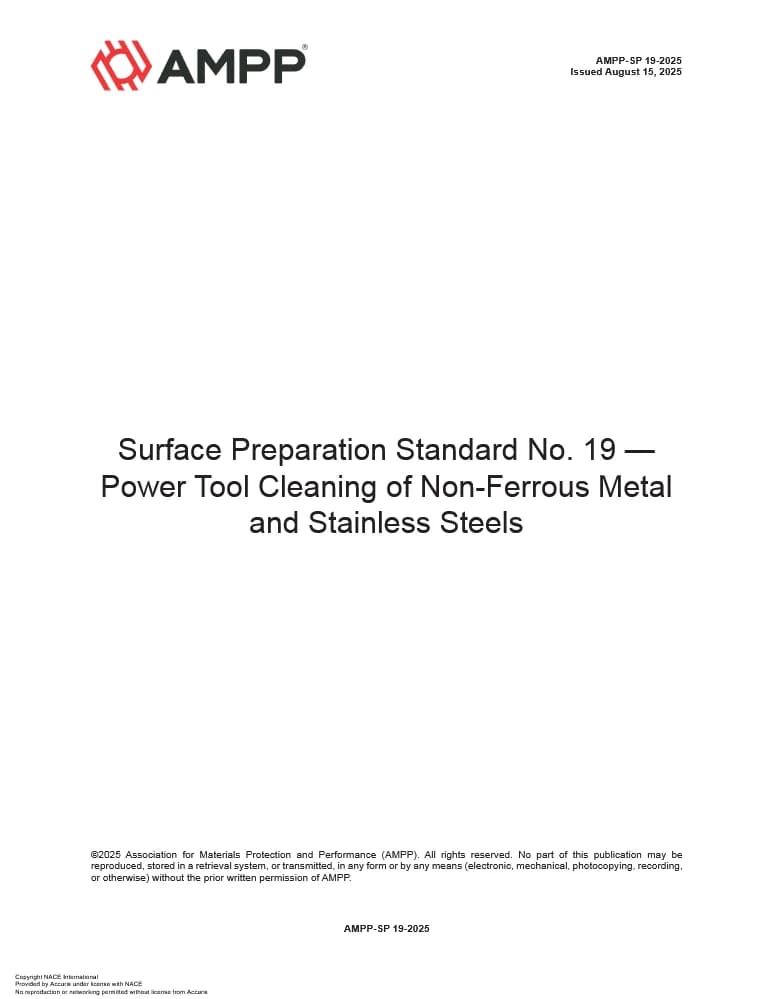 AMPP SP-19-1 استاندارد نسخه PDF انگلیسی