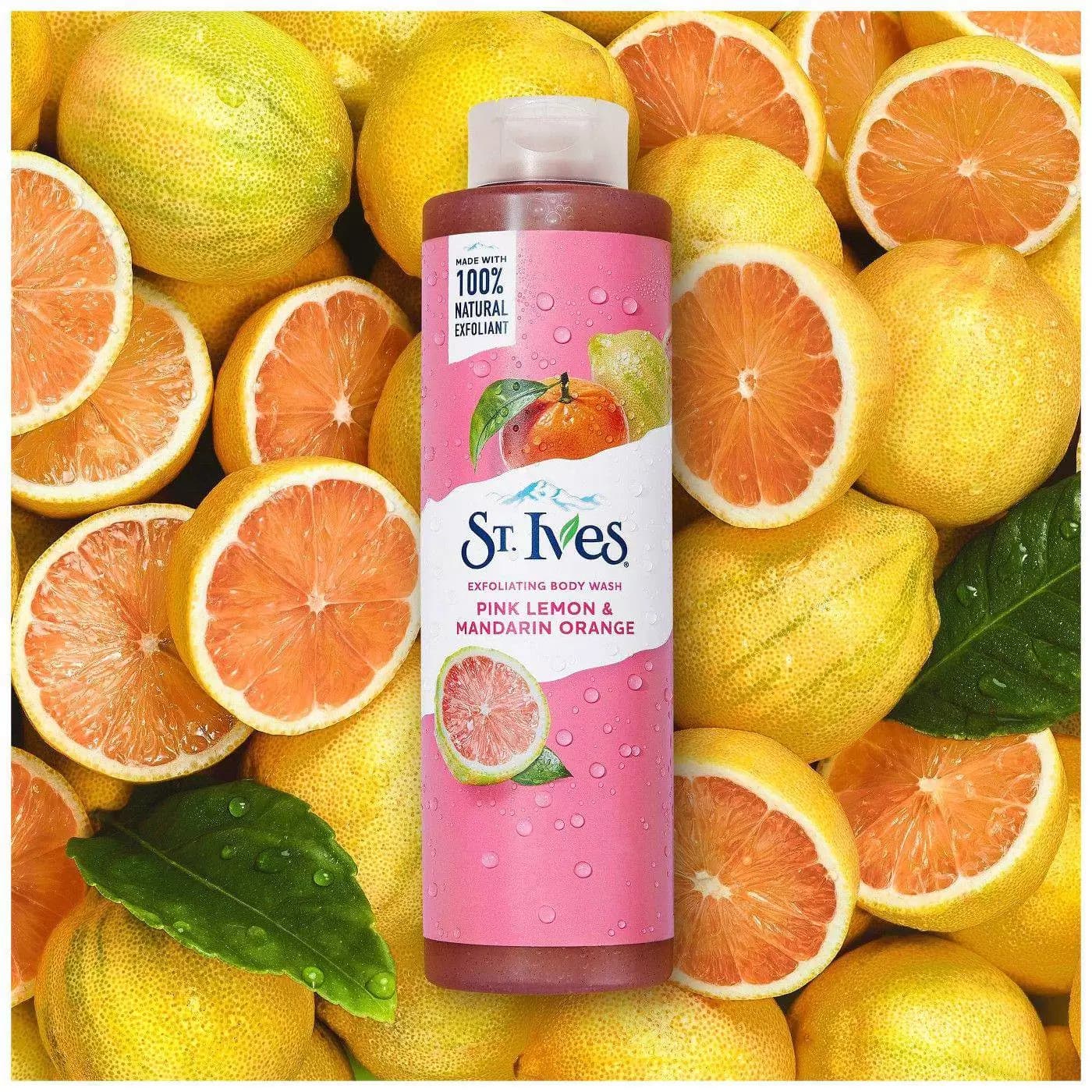 شامپو بدن سینت ایوز St. Ives حاوی لیمو صورتی و پرتقال ماندارین وزن 650 میل — تصویر ۳