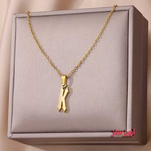 گردنبند حرف انگلیسی K کد 102785