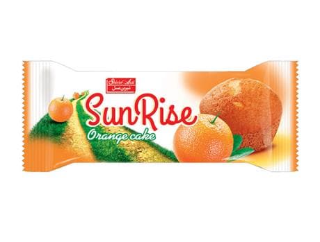 کیک با طعم پرتقال سان رایس شیرین عسل 50 گرم بسته 36 عددی